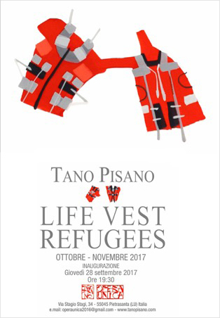 Tano Pisano. Life vest refugees